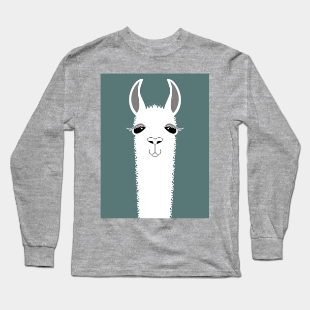 LLAMA PORTRAIT #7 Long Sleeve T-Shirt by JeanGregoryEvans1